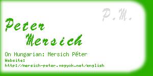 peter mersich business card
